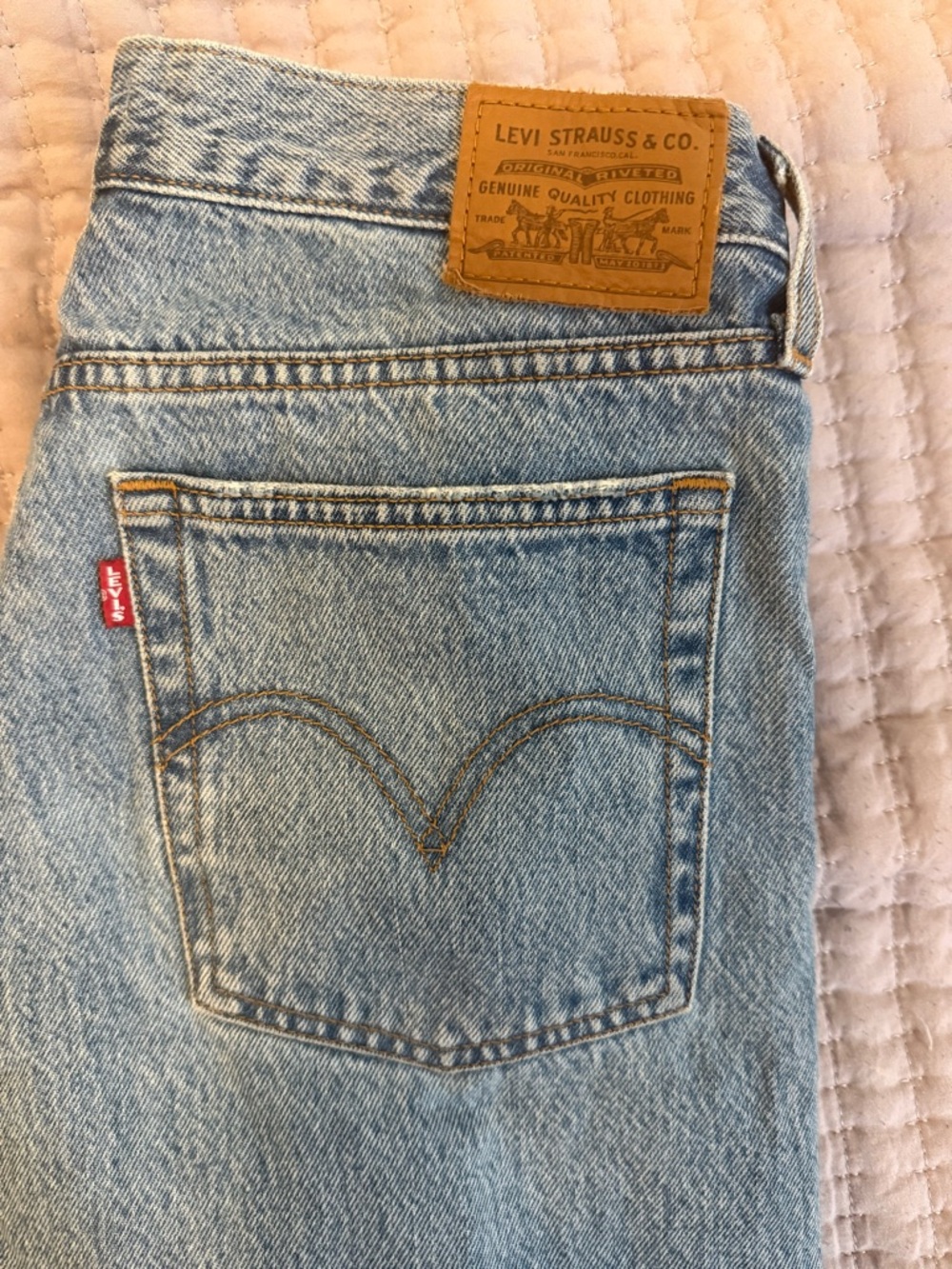 Levi’s ripped wedgie jeans